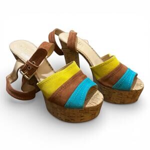 Isadore suede platform sandals sz 6 Brazil